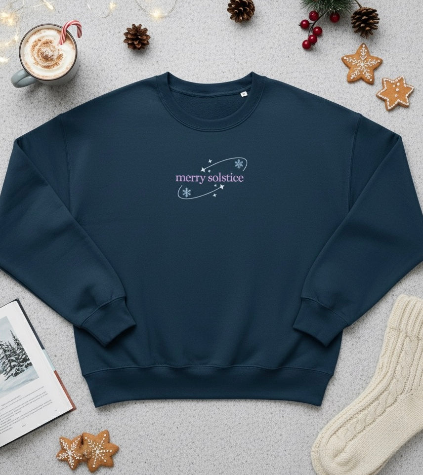 Merry Solstice Embroidered Sweatshirt 💫