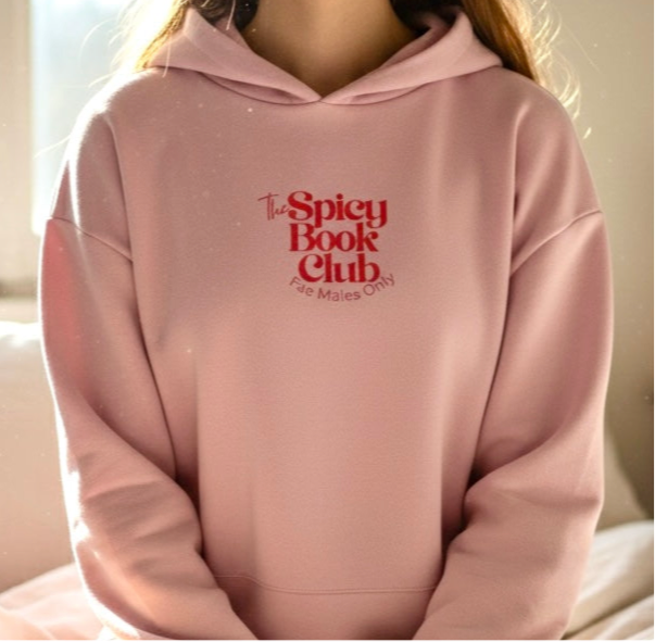 The Spicy Book Club. Cropped Oversized Hoodie - 🌶️