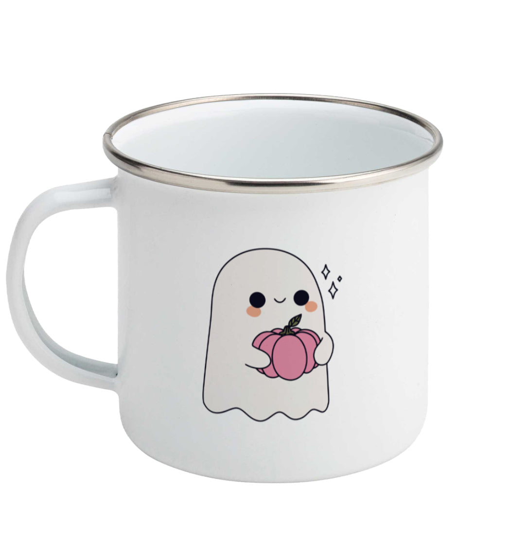 Cute Ghost Pink Pumpkin Mug
