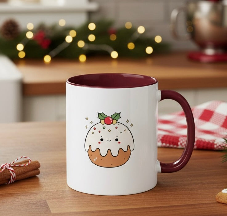 Cute Christmas Pudding Mug