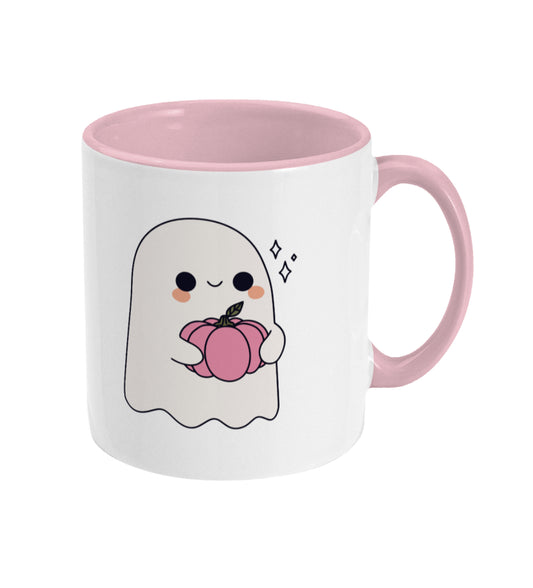Cute Ghost Pink Pumpkin Mug